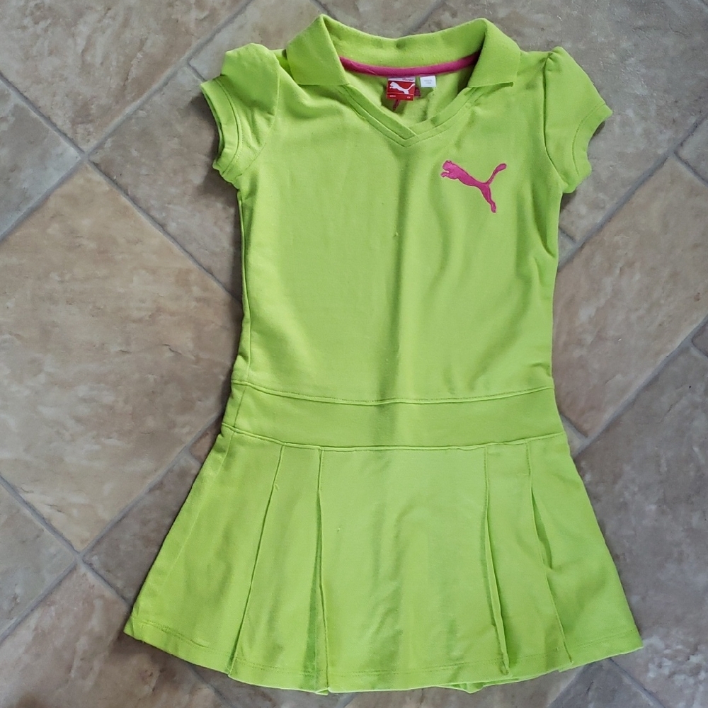 Puma lime green dress, size 6x